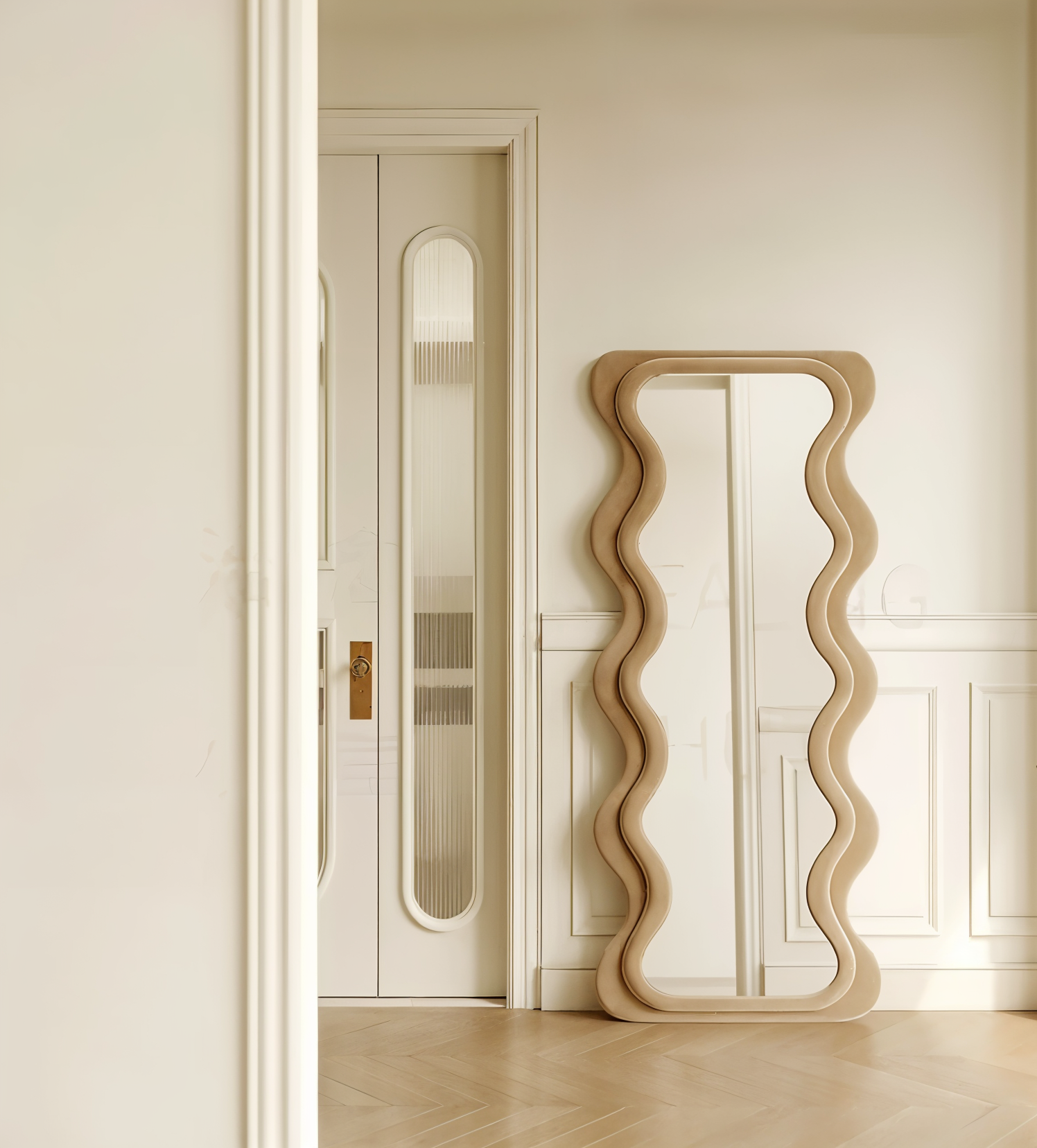 WaveForm Beige Mirror