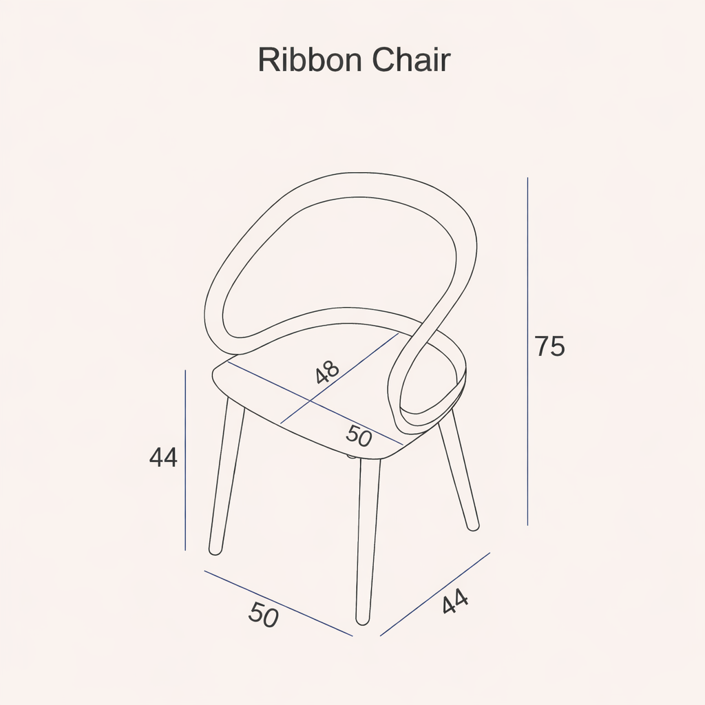 Ribbon Curve Dining Chair