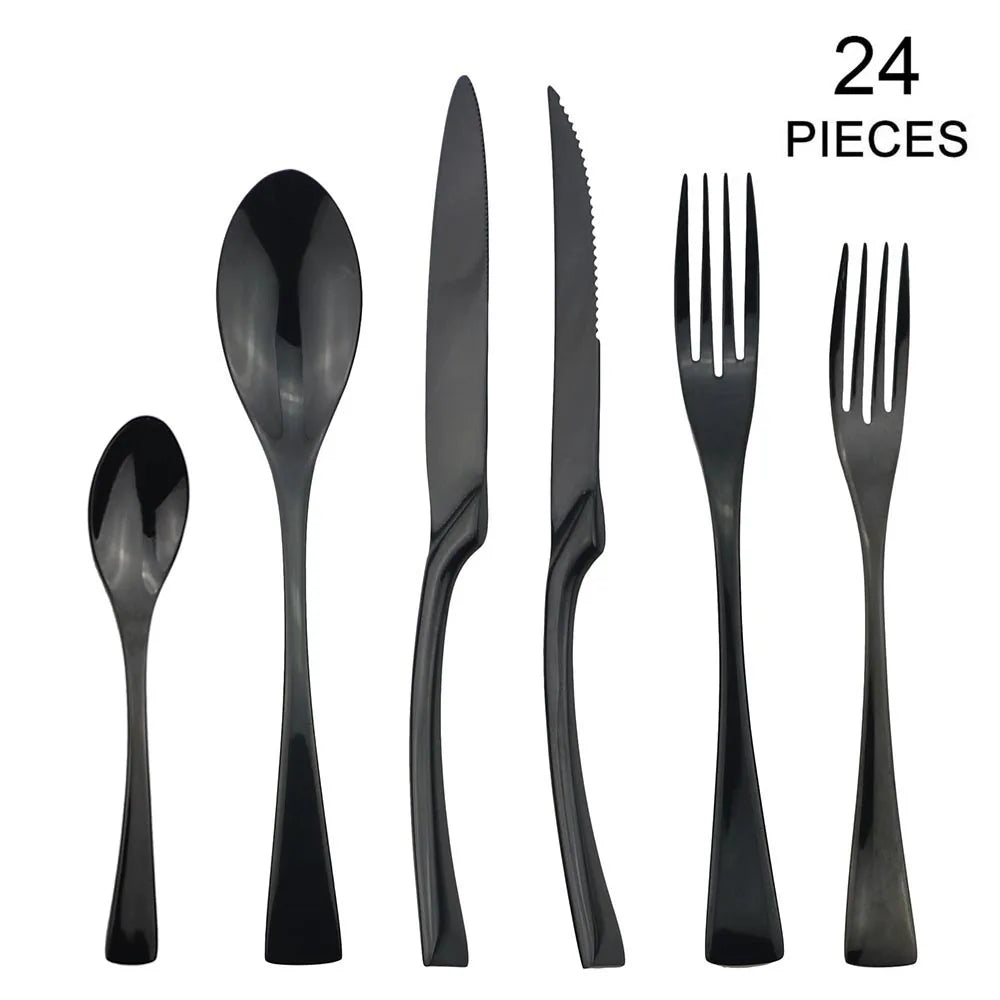 Nocturne Steel Dinnerware Set