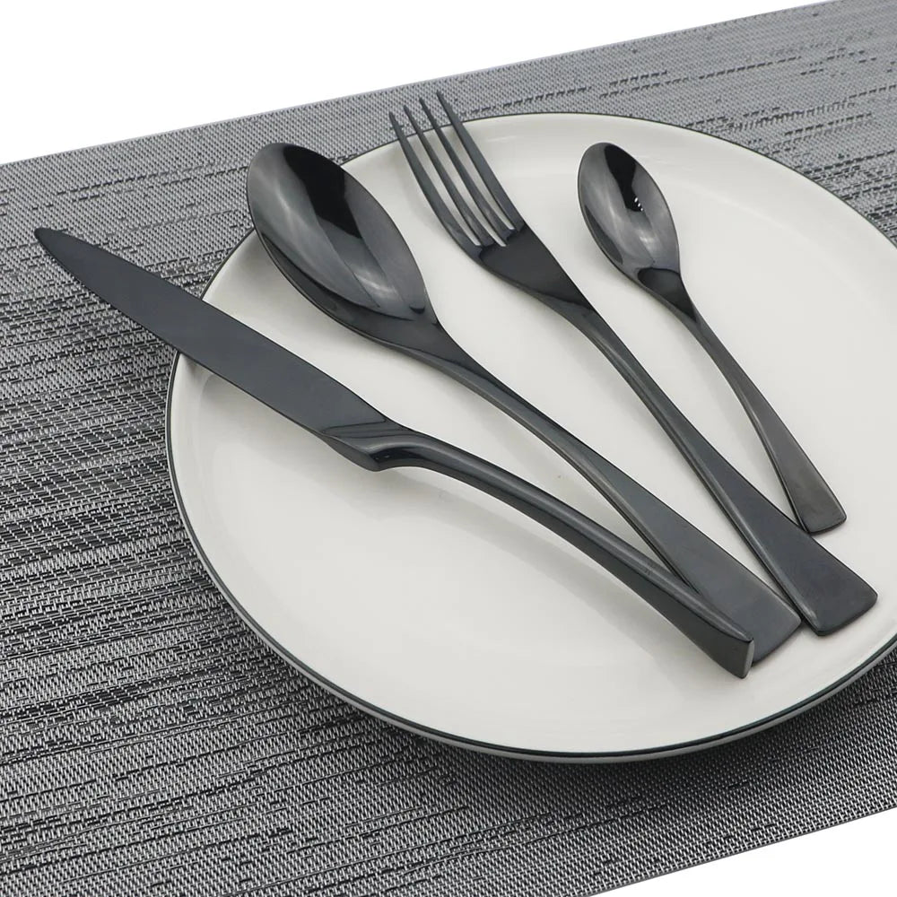 Nocturne Steel Dinnerware Set