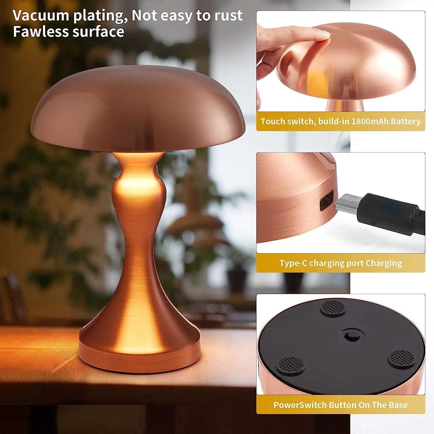 Luxe Mushroom Desk Lamp