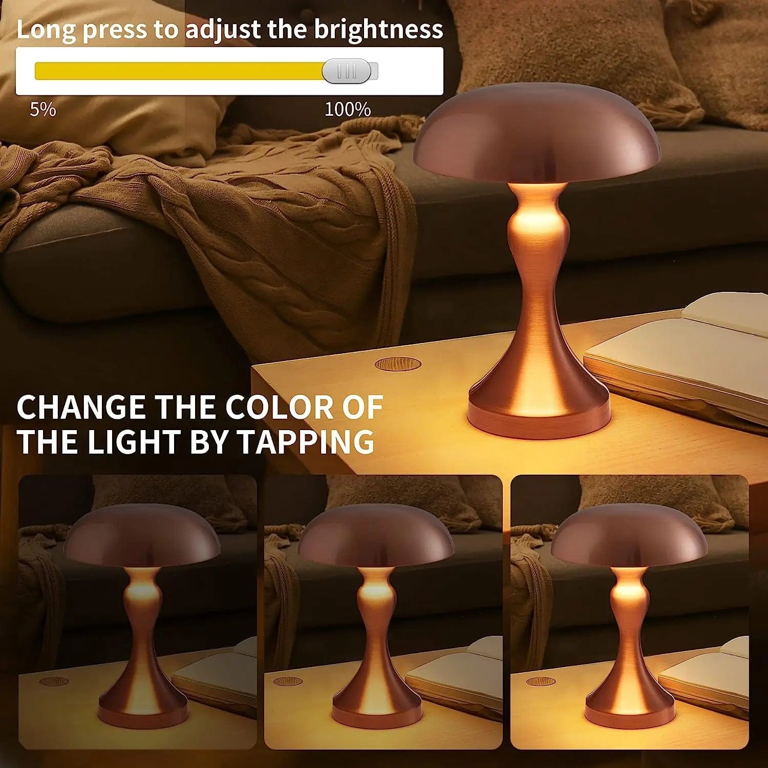 Luxe Mushroom Desk Lamp