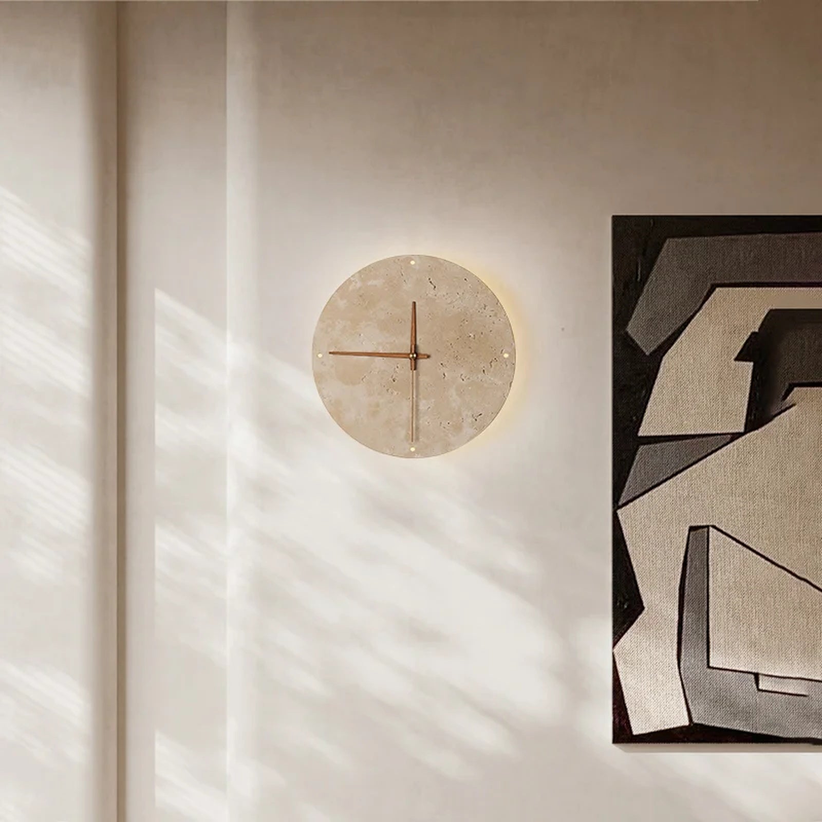 Solstice Crest Clock Wall Sconce