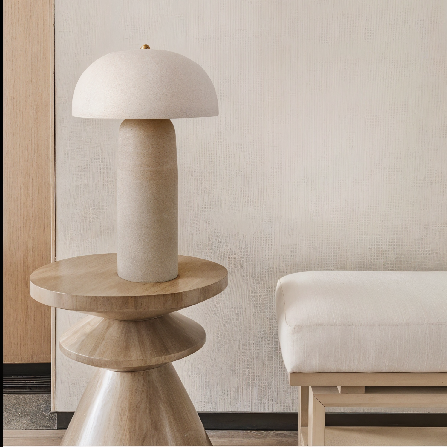 Mushroom Stone Table Lamp